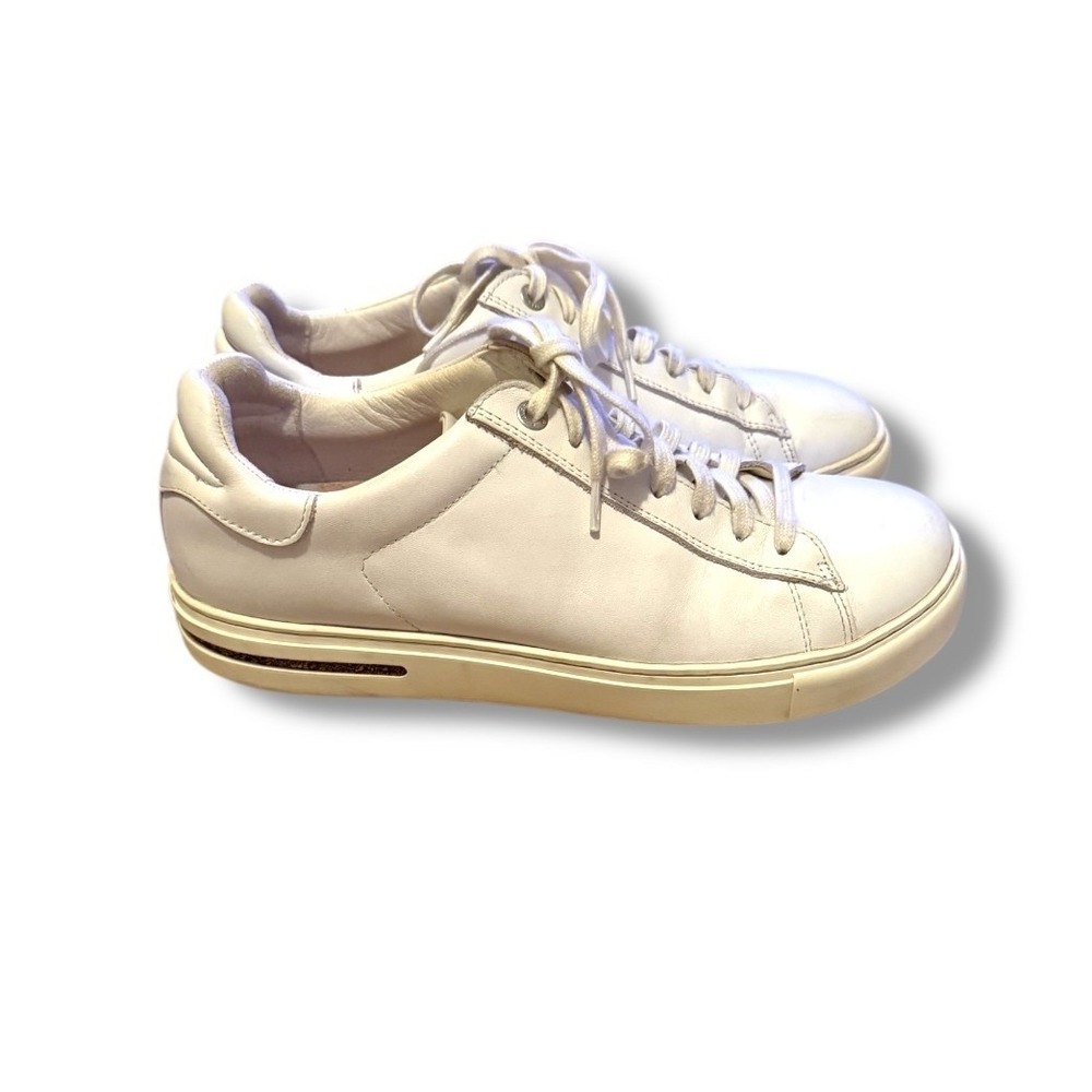 Birkenstock Bend Sneakers Size 40 White Leather Low Top Comfort Casual Walking